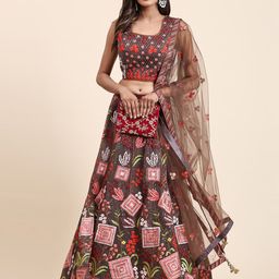 VANAKARA Embroidered Ready to Wear Lehenga & Blouse With Dupatta-image-19