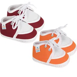 NESKA MODA 3 To 12 Months Infant Booty Combo 2 Pair Baby Skin Friendly Cotton Butterfly Booties-55