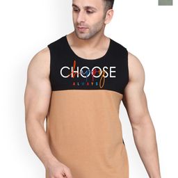 SLOWLORIS Pack Of 2 Printed Gym Vests VSL26 CMB(CHS BLACKRUST)(PLAIN LGTGREEN)-image-59