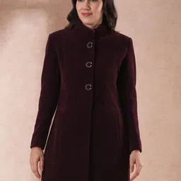 Globus Women Tailored FitSingle-Breasted Winter Wear Overcoat-picture-2