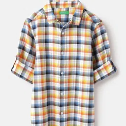 United Colors of Benetton Boys Opaque Checked Casual Shirt-image-55