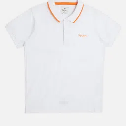 Pepe Jeans Boys Solid Polo Collar Cotton T-shirt-49