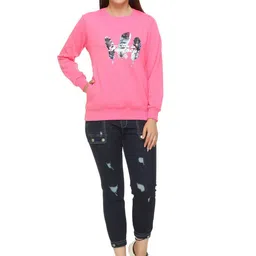 WOOL 4U Women Typography Printed Long Sleeves Sweatshirt-image-73