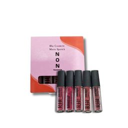 Rhe Cosmetics Set Of 5 Liquid Lipstick - 2.2 ml Each-Berry-Mauve-Pink-Coral-Rose All Day-19