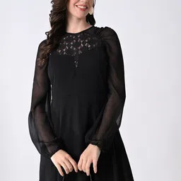 SMERA MART Chiffon Mini Dress-image-34