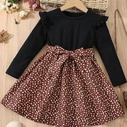 Flip The Style Girls Brown Clothing Set-image-43
