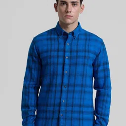 Snitch Men Smart Button-Down Collar Checked Cotton Slim Fit Casual Shirt-image-36
