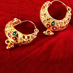 DIVASTRI Set Of 2 Gold-Plated Circular Hoop Earrings-36