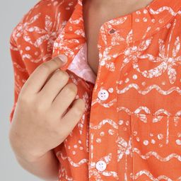 Hopscotch Boys Orange Pure Cotton Printed Clothing Set-picture-10