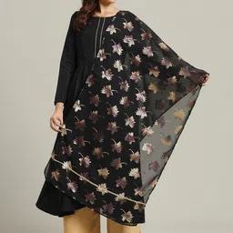 Anouk Rustic Women Embroidered Thread Work Crepe Anarkali Kurta-picture-46