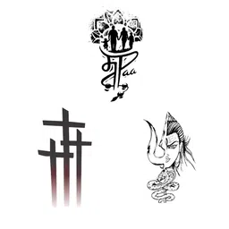 VOORKOMS Set Of 3 Matte Finish Realistic Semi Temporary Waterproof Body Tattoo-picture-48