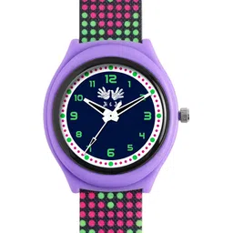 JI & JA Girls Printed Brass Dial & Straps Analogue Watch JJ228-12