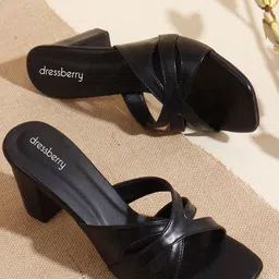 DressBerry Party Block Sandals with Bows-image-21