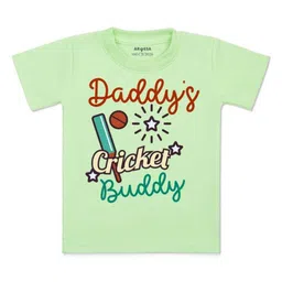 Arvesa Kids Typography Printed Applique T-shirt-image-75