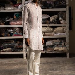 Project Bandi Men Geometric Kurta-12