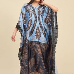 The Kaftan Company Women Printed Maxi Nightdress-image-80