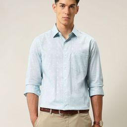 Arrow Men Liberty Classic Fit Geometric Printed Pure Cotton Formal Ceremony Shirt-picture-34