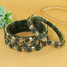 ZULKA Set Of 4 CZ-Studded Bangles image 2