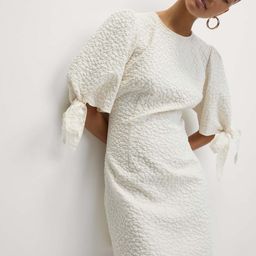 Marks & Spencer Women Round Neck Puff Sleeve A-Line Dress-picture-35