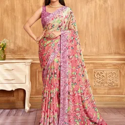 Panzora Floral Printed Saree-image-49