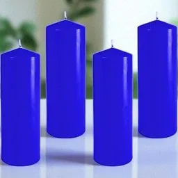 ASIDEA Blue 4 Pieces Pillar Candles-picture-36