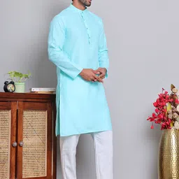 Jompers Men Solid Kurta with Pyjama image 2