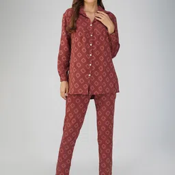 Bindigasm Printed Shirt With Trousers Co-Ords-image-43