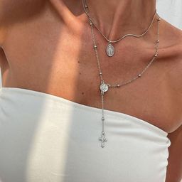 StyleCast x Revolte Set Of 2 Silver-Plated Artificial Beaded Minimal Chains-image-91