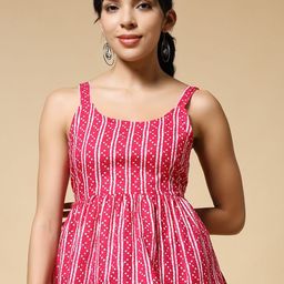 Istyle Can Women Shoulder Straps Cotton Peplum Top-image-94