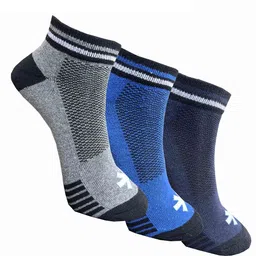 HRX by Hrithik Roshan Pack Of 3 Cotton Ankle Length Socks-image-9