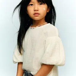 H&M Girls Cotton Muslin Blouse-image-81