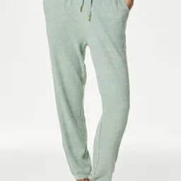 Marks & Spencer Women Striped Mid- Rise Joggers-image-31