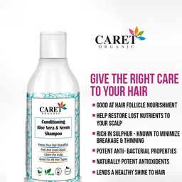 CARET ORGANIC Set Of 2 Anti-Dandruff Conditioning Aloevera & Neem Shampoo-300ml Each image 4