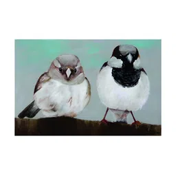 Inephos White & Black Birds And Animals Canvas Paintings Wall Art-34