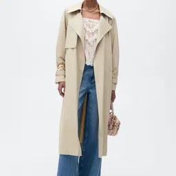 MANGO Longline Trench Coat with Belt-image-20
