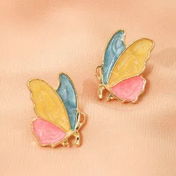 VAGHBHATT Gold-Plated Butterfly Shaped Studs-36