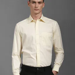 Louis Philippe Men Solid Cotton Formal Shirt-image-42