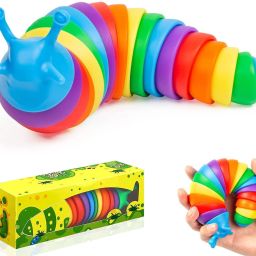 Cute Slug Fidget Sensory Toy With Flexible Strachable Joints Catepillar Toy-image-59