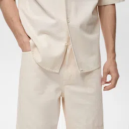 MANGO MAN Solid Bermuda Shorts-image-56