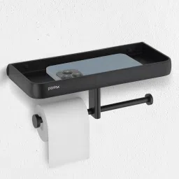 Toilet Paper Holder for Bathroom/Tissue Paper Roll Holder with Mobile Stand Aluminium Toilet Paper Holder-image-79