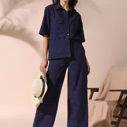 DL Woman Self Design Shirt & Trousers Co-Ords-picture-17