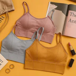 UNDER 1000 Women Pack Of 3 Solid Full Coverage Bra-image-21
