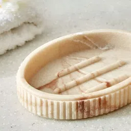 Home Centre Beige Textured Senegal Cristo Polyresin Soap Dish-image-9