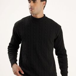THE BEETEL HOUSE Men Solid Self Design Pullover-picture-13