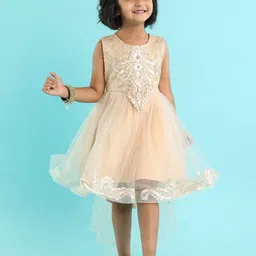 Mark and Mia Girls Floral Printed Embroidered Fit & Flare Dress-image-11