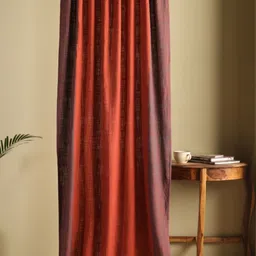 Peepul Tree Red Floral Sheer Door Curtain-image-22