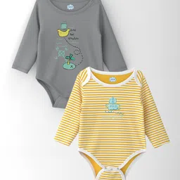 Nauti Nati Girls Pack Of 2 Cotton Ocean Printed Bodysuit-45