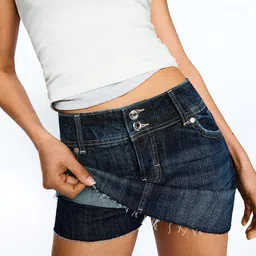 Bershka A-Line Mini Denim Skirt-picture-41
