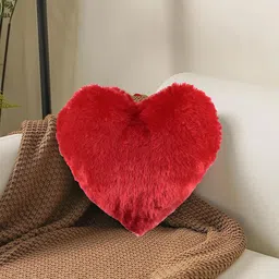 Kuber Industries 4Pcs Red Pre-Filled Plushie Cushions image 2
