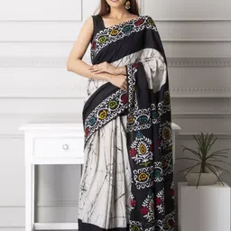 Pinkcity Trade World Ethnic Motifs Pure Cotton Block Printed Saree-36